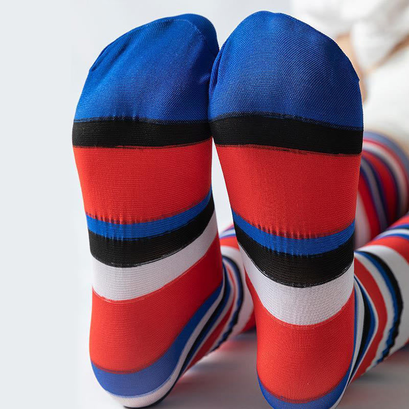 Chaussettes de compression montantes à rayures (2 paires) - image 6