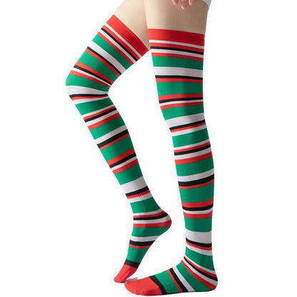 Chaussettes de compression montantes à rayures (2 paires) - Rouge - EU36-40(US3-7) - image 4