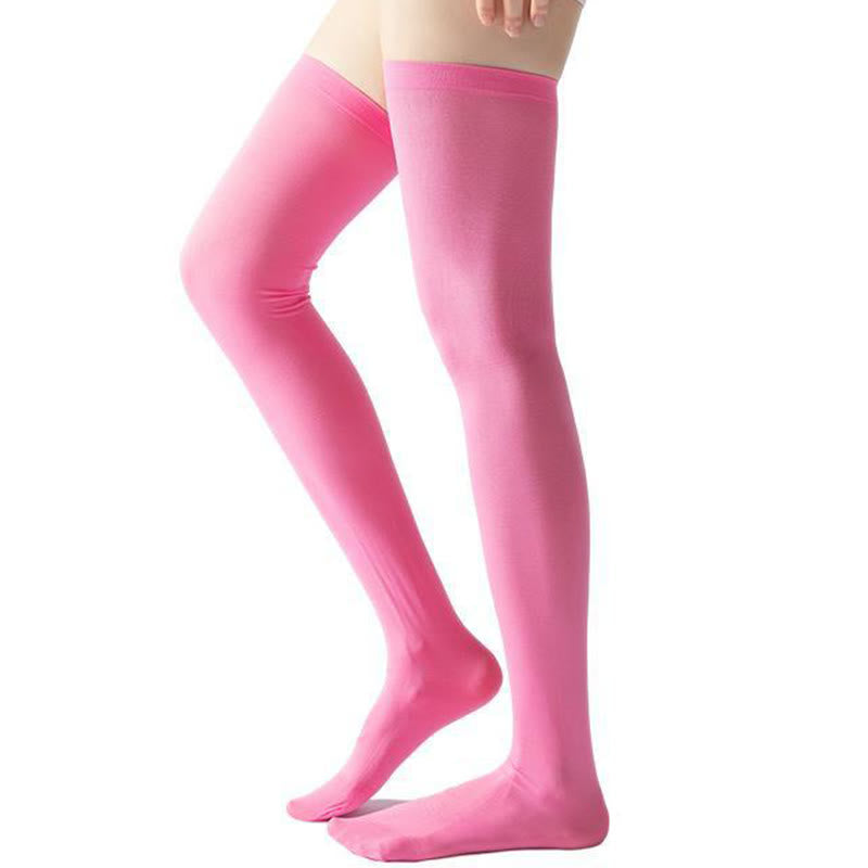 Chaussettes de compression montantes couleur unie (2 paires) - image 6