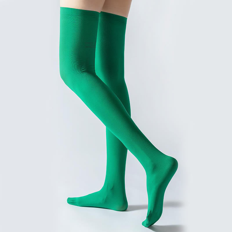 Chaussettes de compression montantes couleur unie (2 paires) - image 12