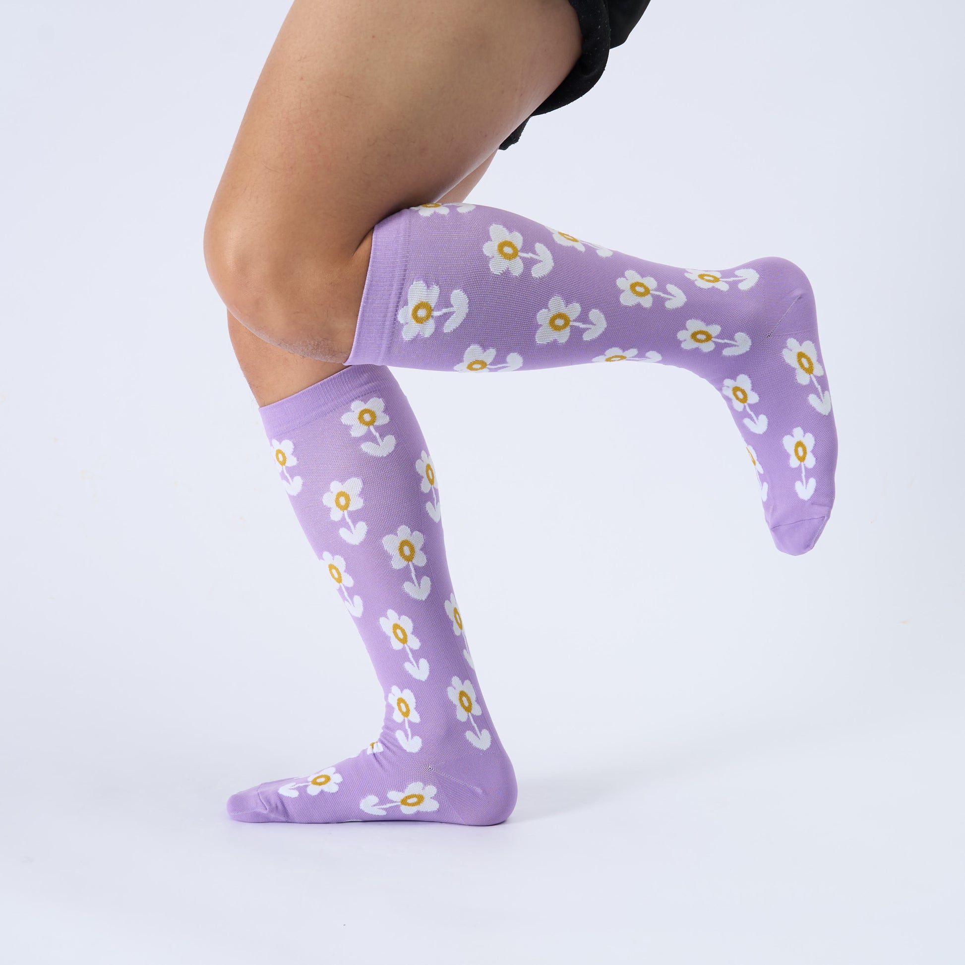 Plusock Chaussettes de compression à motif floral grande taille (3 paires) - image 2