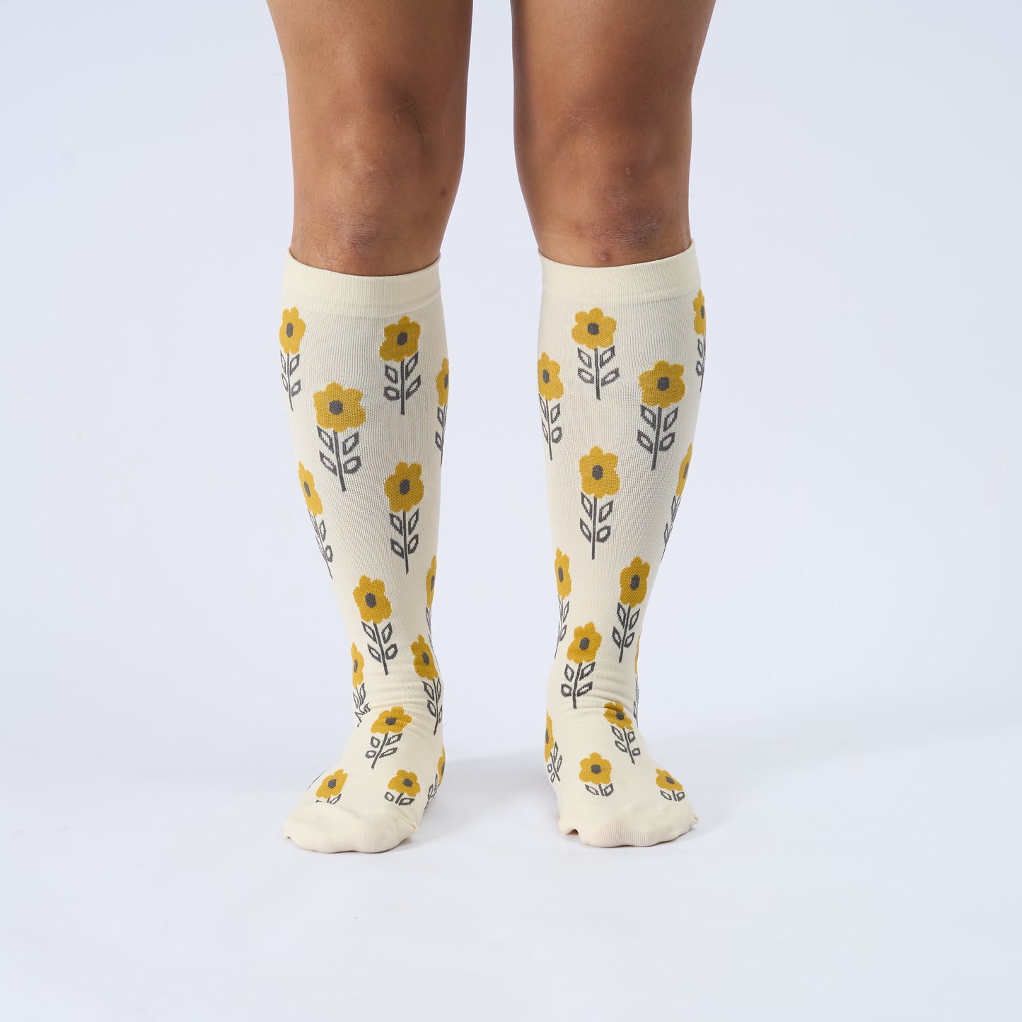 Plusock Chaussettes de compression à motif floral grande taille (3 paires) - image 5