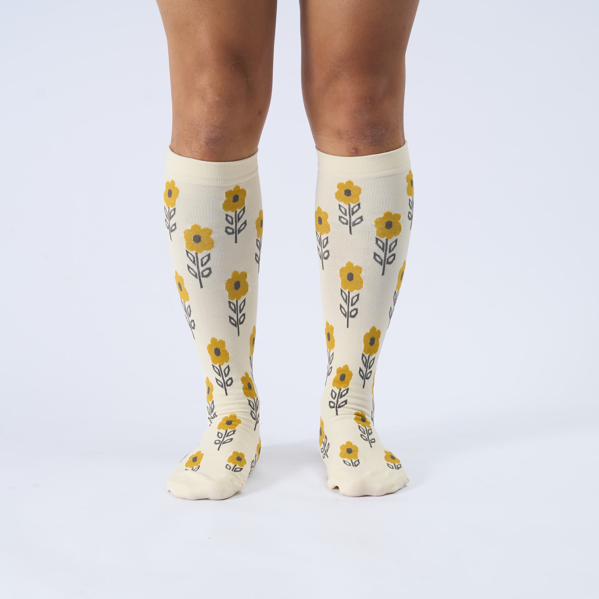 Plusock Chaussettes de compression à motif floral grande taille (3 paires) - image 5