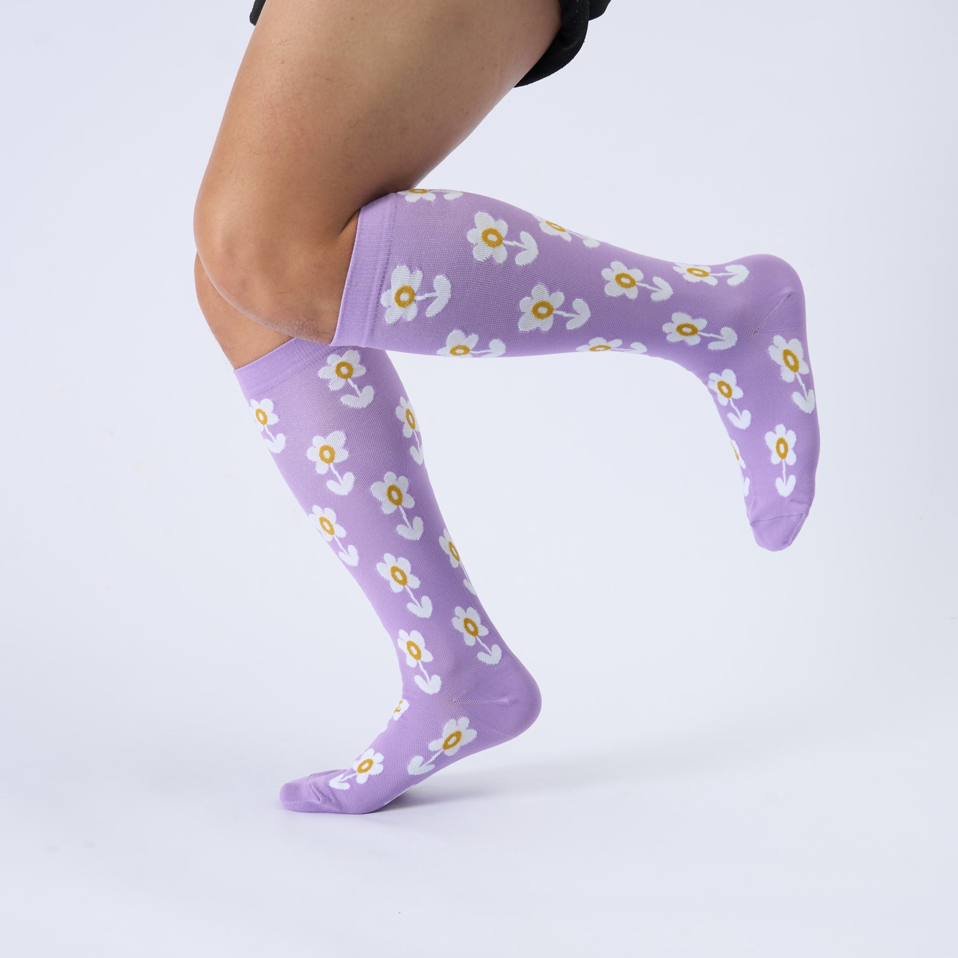 Chaussettes de compression à motif floral grande taille - image 2