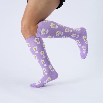 Chaussettes de compression à motif floral grande taille - image 2