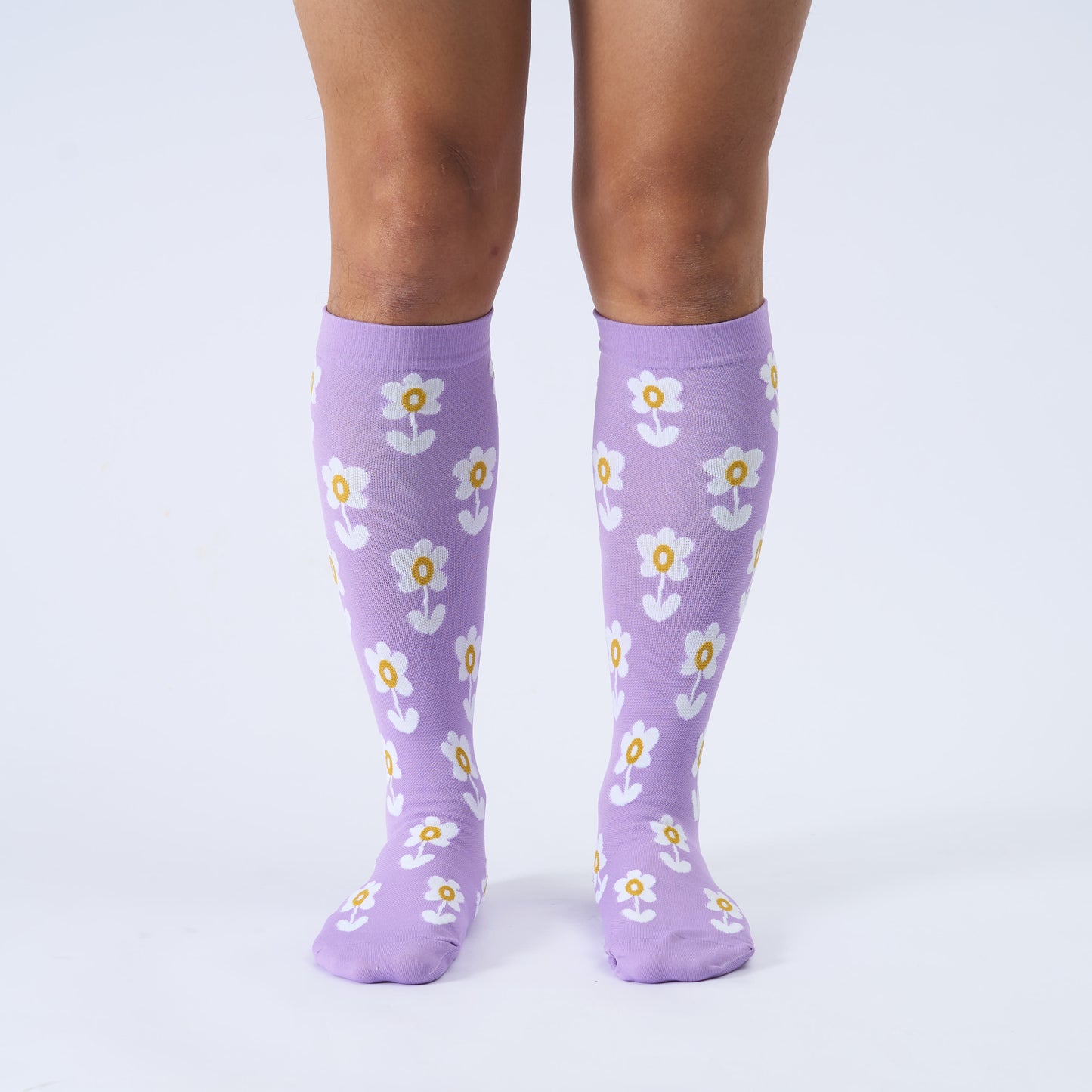 Chaussettes de compression à motif floral grande taille - image 1