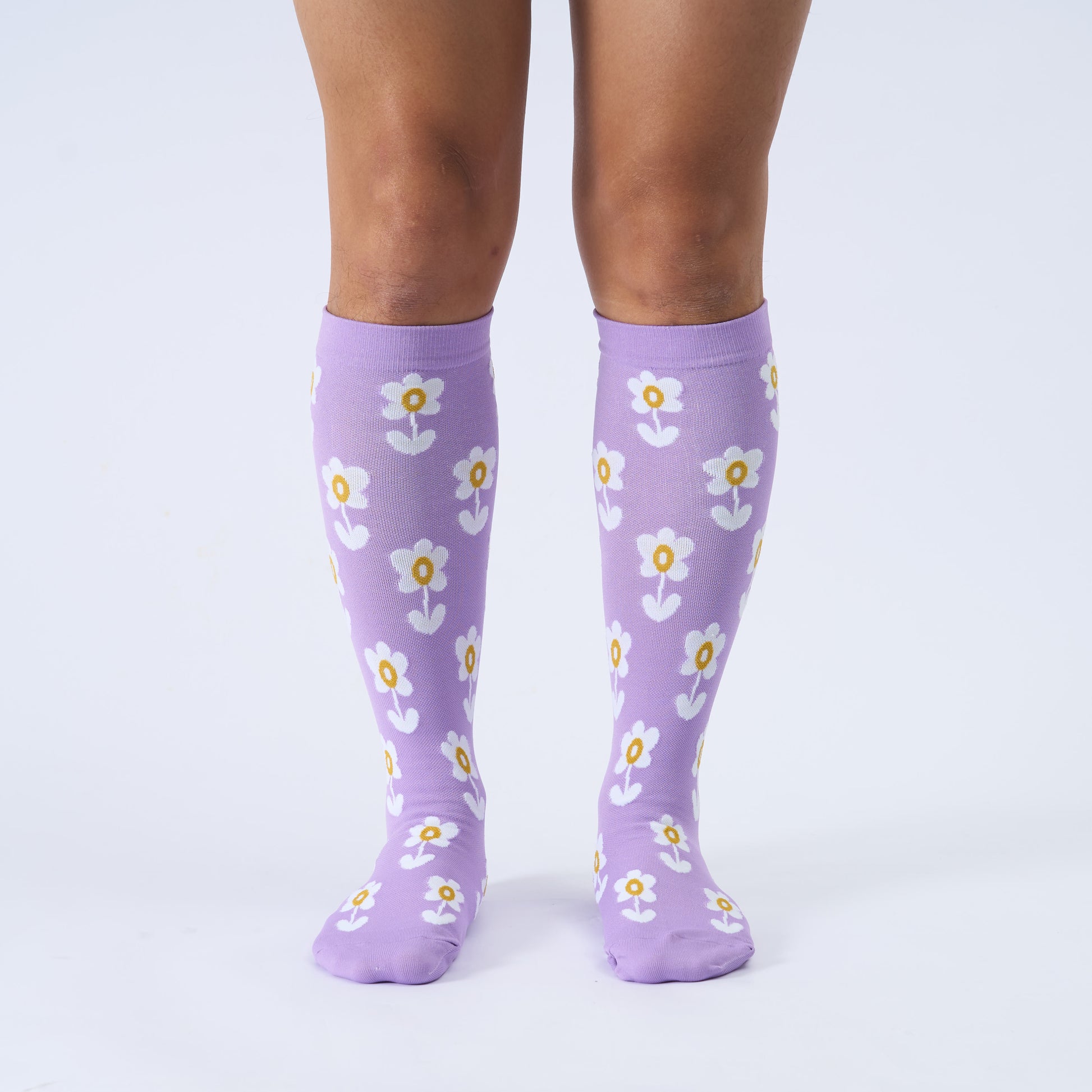 Chaussettes de compression à motif floral grande taille - image 1