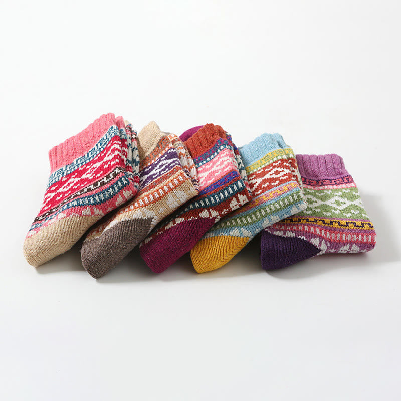Chaussettes basses rétro à palette (5 paires) - Multicolore - EU36-41(US3-7.5) - image 7