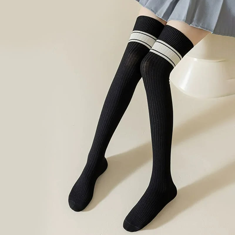 Chaussettes hautes classiques à double rayure (2 paires) - image 6