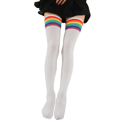 Chaussettes hautes à rayures arc-en-ciel (2 paires) - image 6