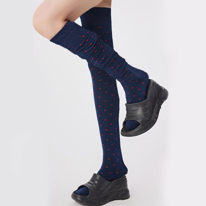 Chaussettes hautes à pois (2 paires) - image 3