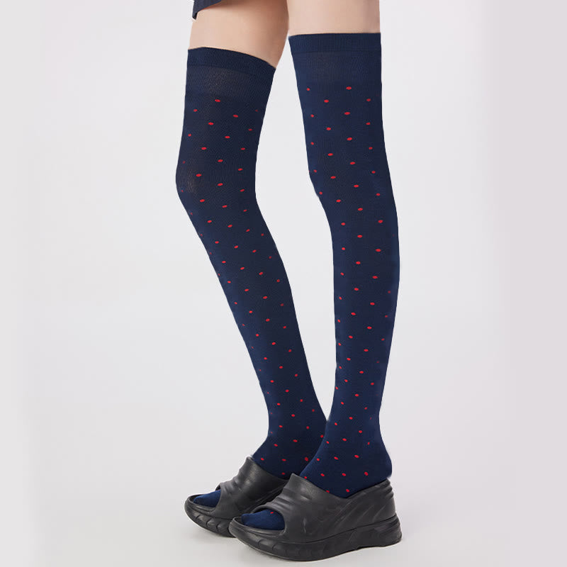 Chaussettes hautes à pois (2 paires) - image 4