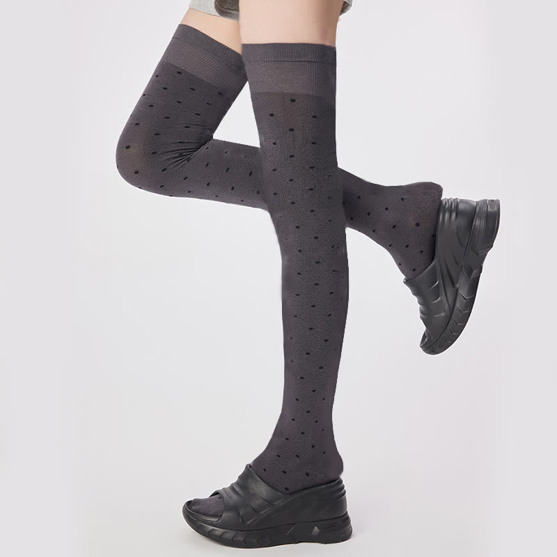 Chaussettes hautes à pois (2 paires) - image 5