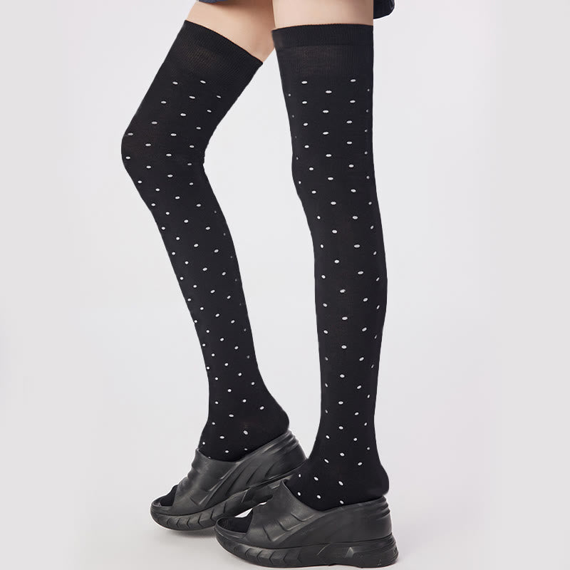 Chaussettes hautes à pois (2 paires) - image 7