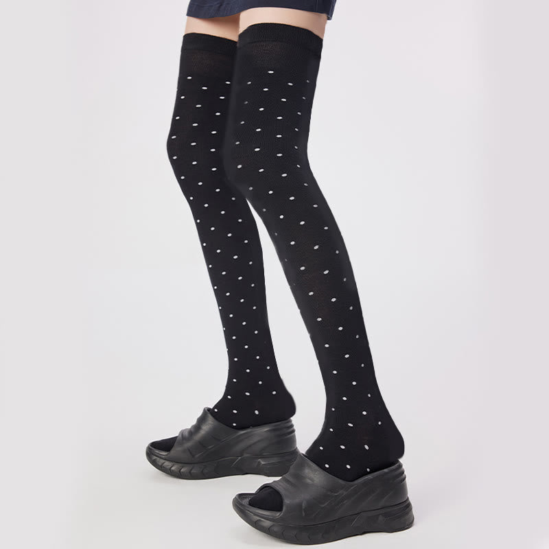 Chaussettes hautes à pois (2 paires) - image 8