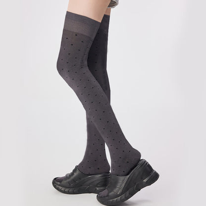 Chaussettes hautes à pois (2 paires) - image 2