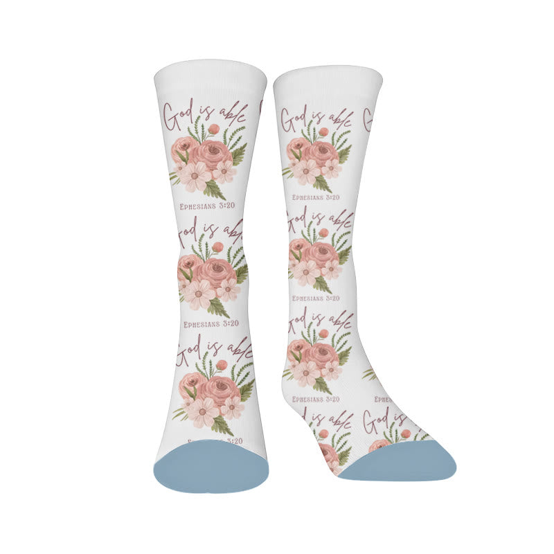 Chaussettes à imprimé léopard fleuri - Floral (1 paire) - EU37-44(US4-10) - image 7