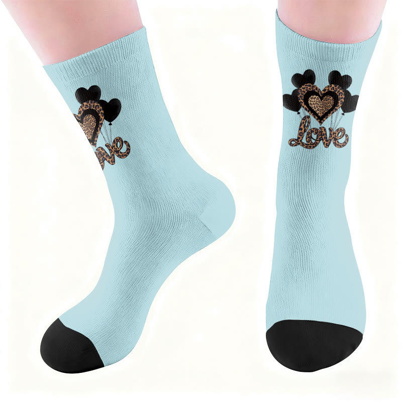 Chaussettes à imprimé léopard fleuri - image 6