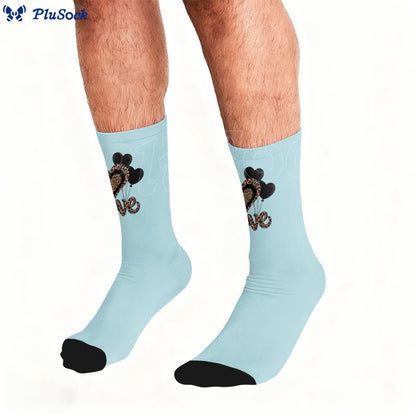Chaussettes à imprimé léopard fleuri - image 3