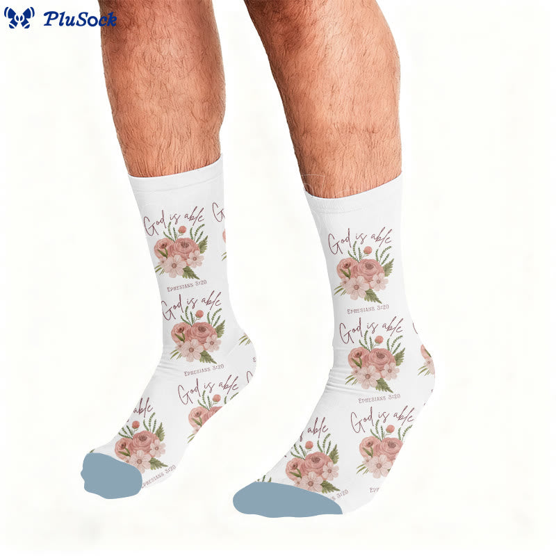 Chaussettes à imprimé léopard fleuri - image 1