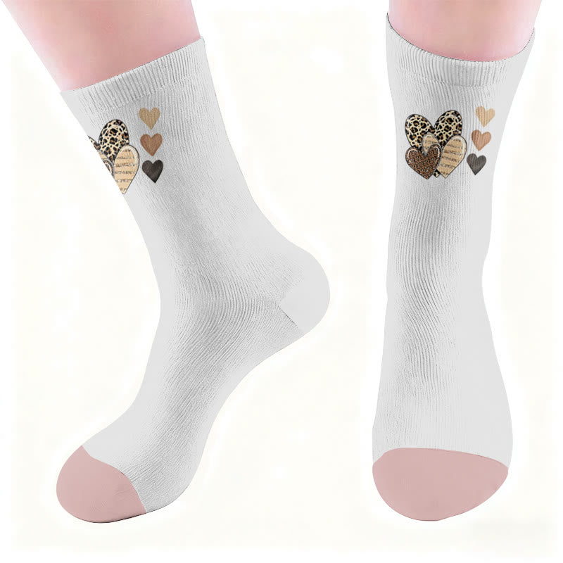 Chaussettes léopard papillon cœur - image 6