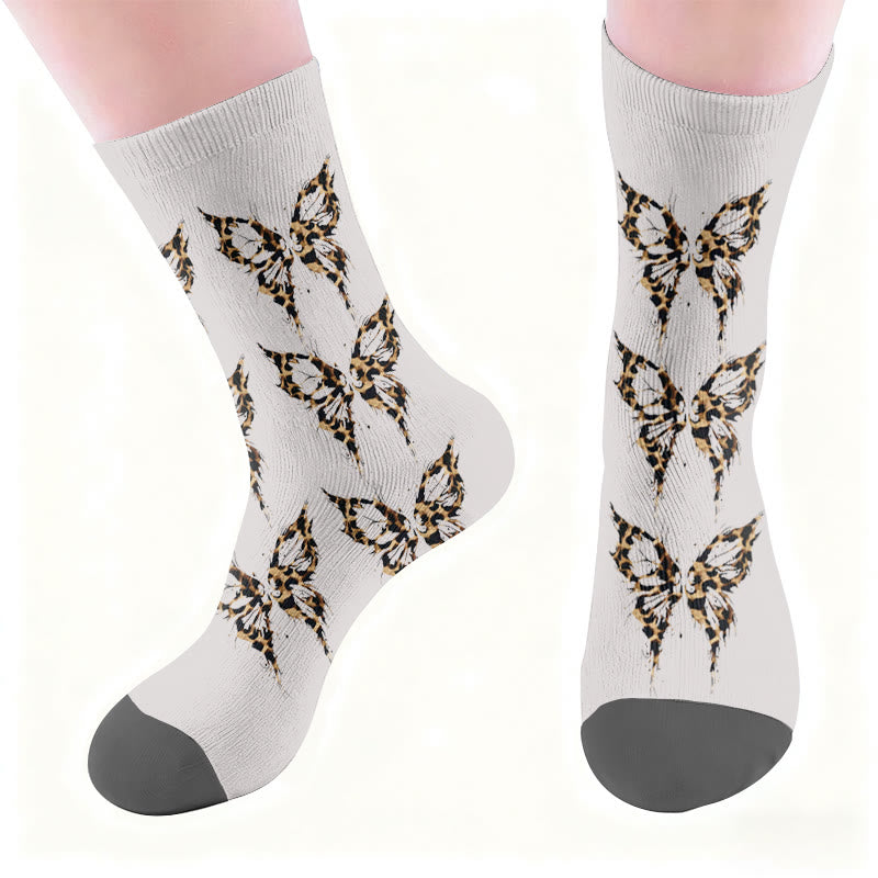 Chaussettes léopard papillon cœur - image 5
