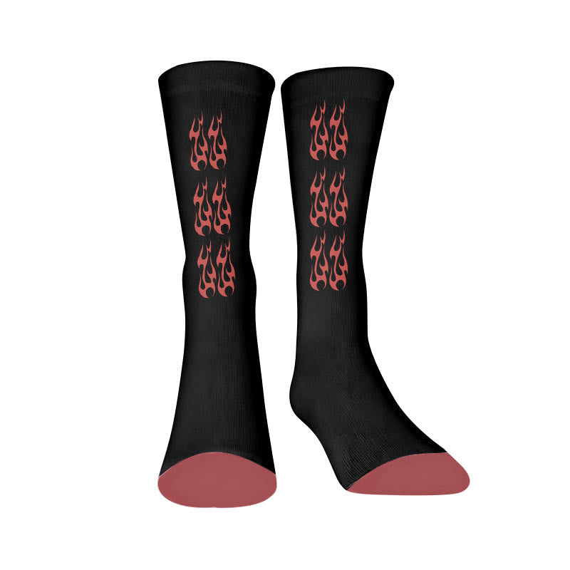 Chaussettes de course avec drapeau - Flammes (1 paire) - EU37-44(US4-10) - image 9