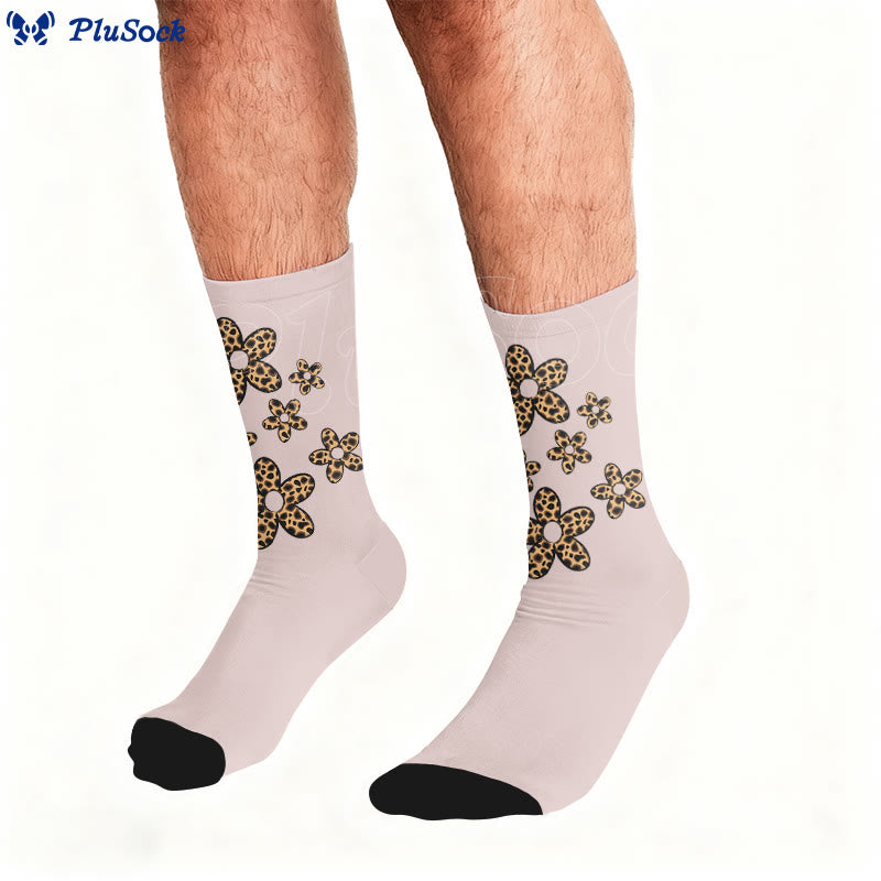 Chaussettes à motif léopard et cœur papillon - image 3