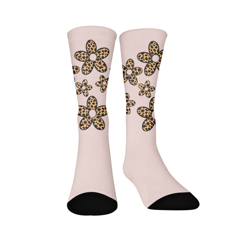 Chaussettes à motif léopard et cœur papillon - Imprimé léopard (1 paire) - EU37-44(US4-10) - image 9