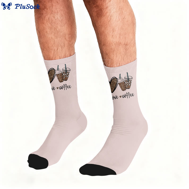 Chaussettes à café papillon et cœur - image 3