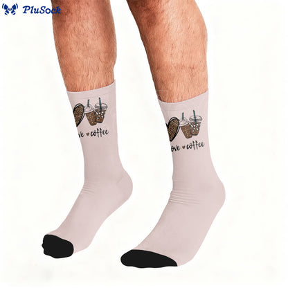 Chaussettes à café papillon et cœur - image 3