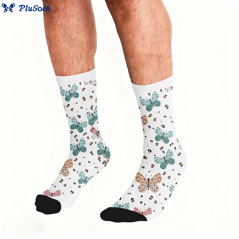 Chaussettes à café papillon et cœur - image 1