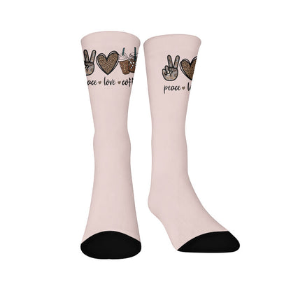 Chaussettes à café papillon et cœur - Café (1 paire) - EU37-44(US4-10) - image 9