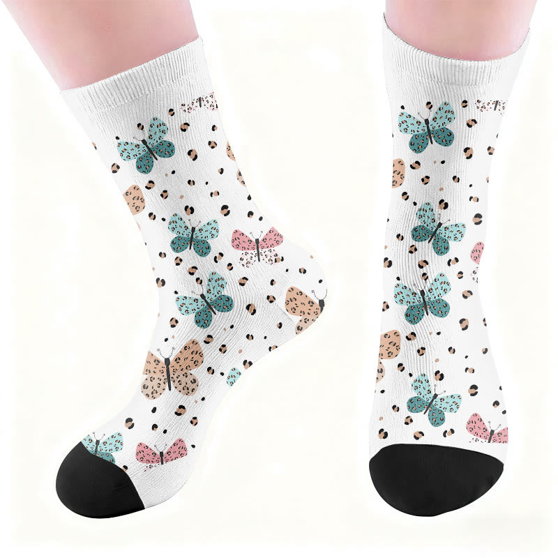 Chaussettes à café papillon et cœur - image 4