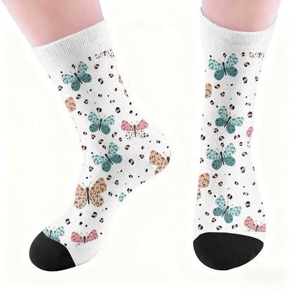 Chaussettes à café papillon et cœur - image 4