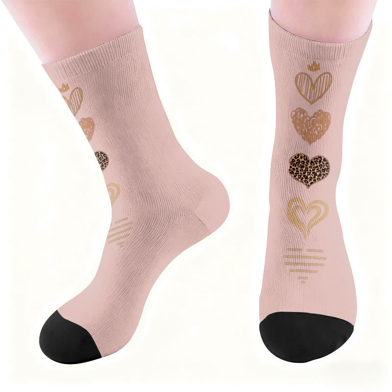 Chaussettes à café papillon et cœur - image 5