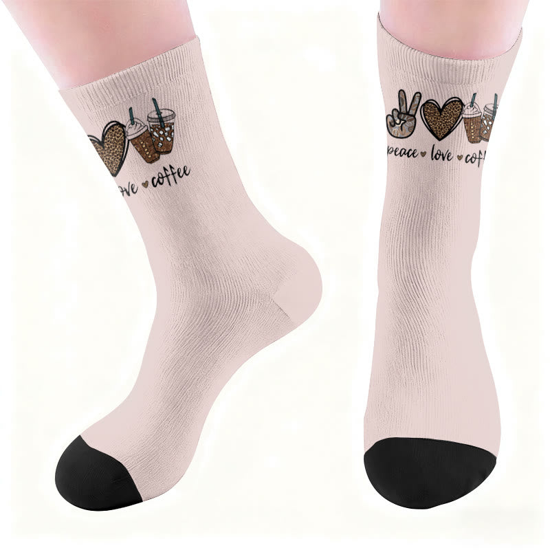 Chaussettes à café papillon et cœur - image 6
