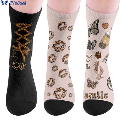 Chaussettes à imprimé léopard - image 0