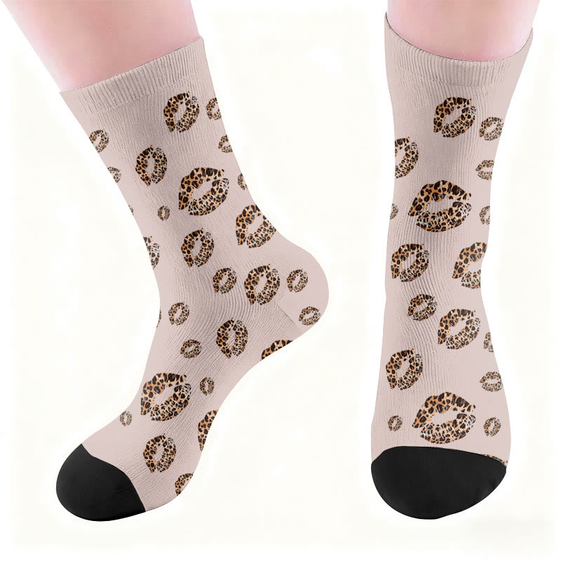 Chaussettes à imprimé léopard - image 5