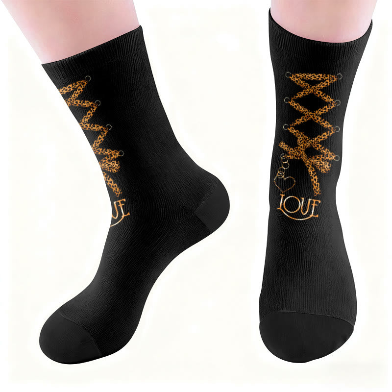 Chaussettes à imprimé léopard - image 4