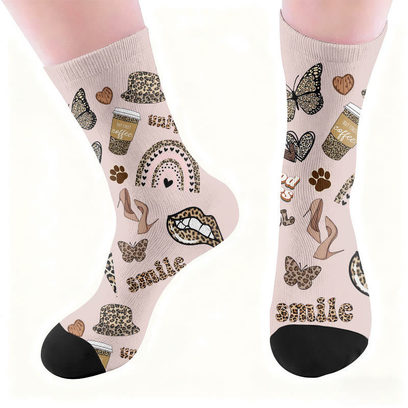 Chaussettes à imprimé léopard - image 6