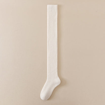 Chaussettes hautes unies grandes tailles (2 paires) - Beige - EU36-42(US3-8.5) - image 12