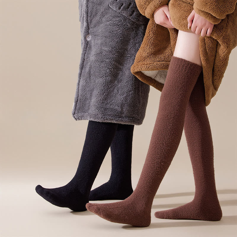 Chaussettes hautes unies grandes tailles (2 paires) - image 4
