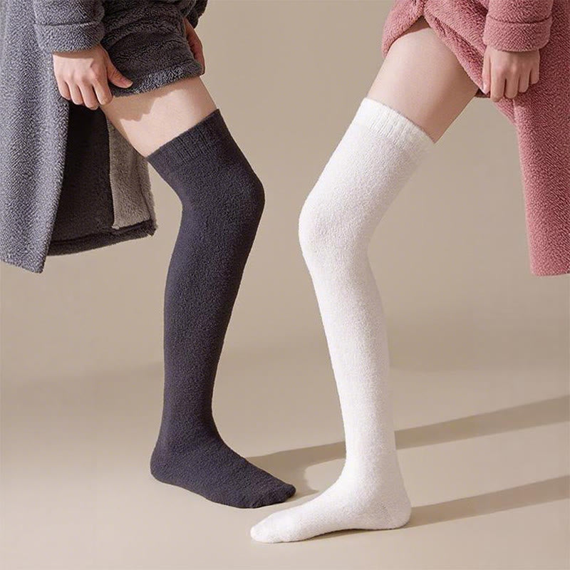 Chaussettes hautes unies grandes tailles (2 paires) - image 8