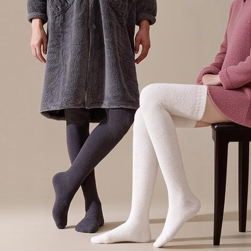 Chaussettes hautes unies grandes tailles (2 paires) - image 2