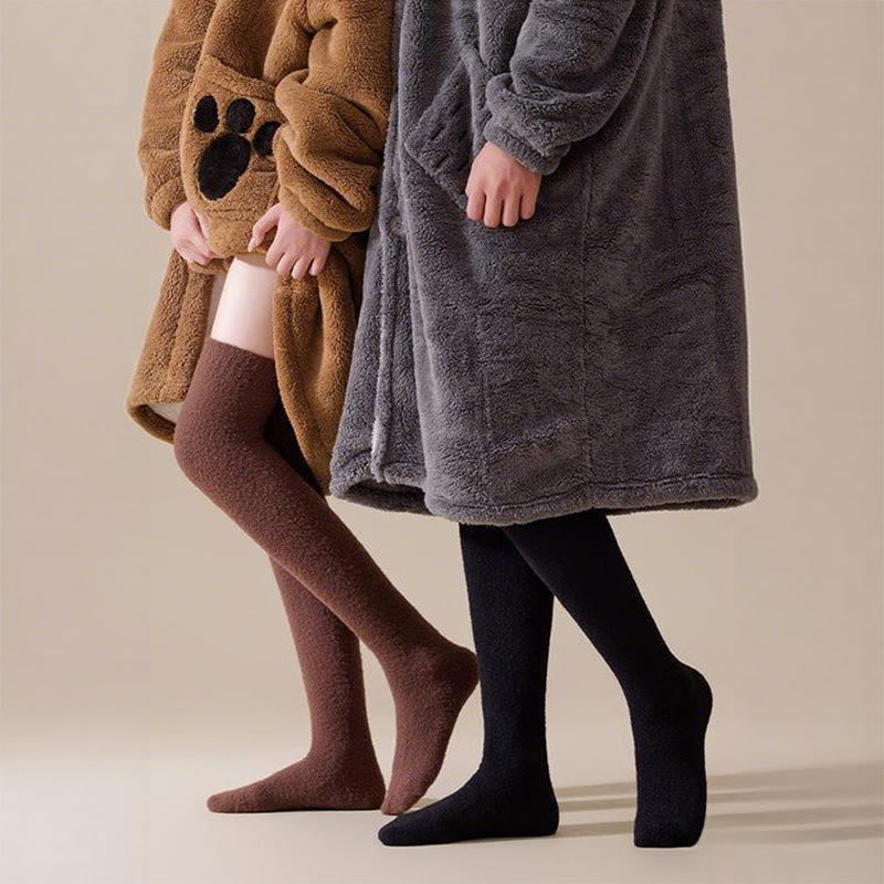 Chaussettes hautes unies grandes tailles (2 paires) - image 3