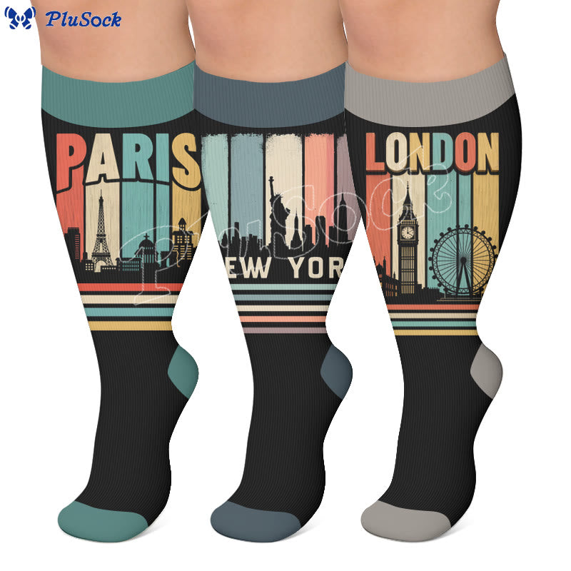 Chaussettes de compression urbaines grandes tailles - image 0