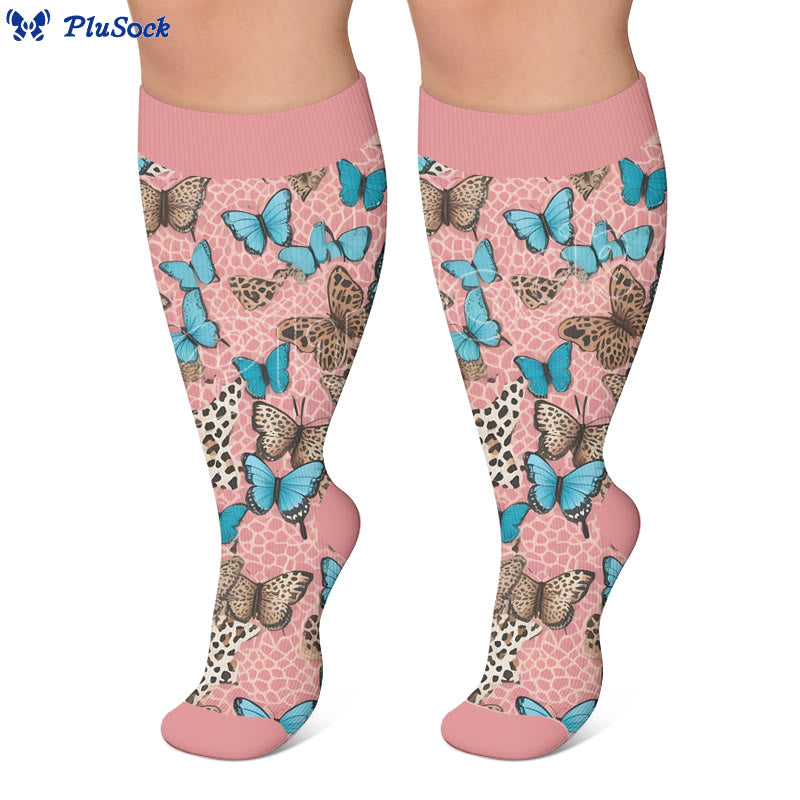 Chaussettes de compression à imprimé animal grande taille - image 2