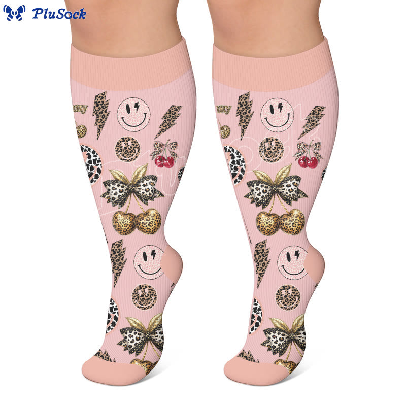 Chaussettes de compression grandes tailles à imprimé serpent et léopard - image 2