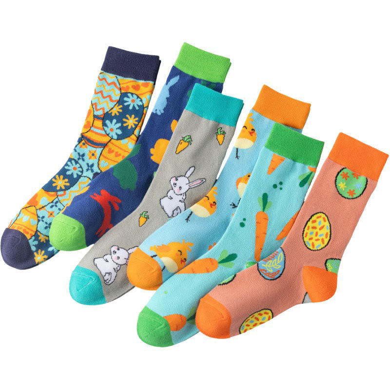 Chaussettes courtes à motif carotte de Pâques (6 paires) - image 9